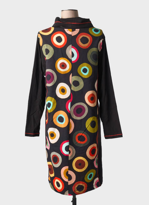 Robe mi-longue noir DOLCEZZA pour femme