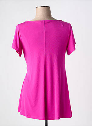 T-shirt stretch manches courtes rose AN II VITO femme