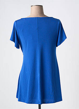 T-shirt stretch manches courtes bleu AN II VITO femme