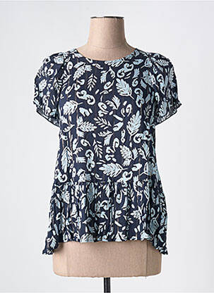 Top manches courtes manches courtes bleu ÉTYMOLOGIE femme