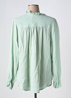 Chemisier coupe cintrée manches longues vert MUSY MUSE femme