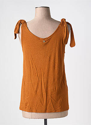 Débardeur tissage jersey sans manche marron LOLA ESPELETA femme