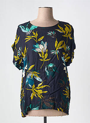 T-shirt coupe droite manches courtes bleu JENSEN femme