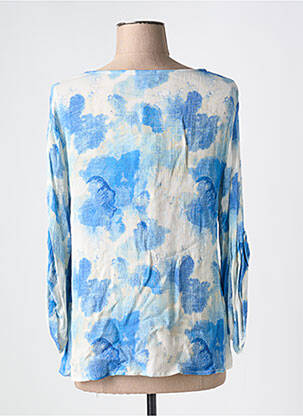 Blouse imprimé fantaisie manches longues bleu AGATHE & LOUISE femme