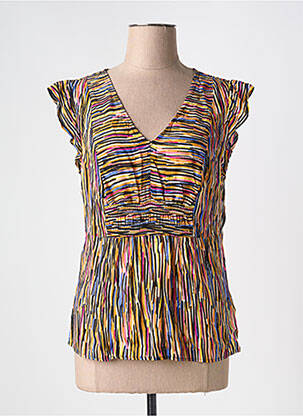 T-shirt imprimé fantaisie manches courtes noir LOLA ESPELETA femme