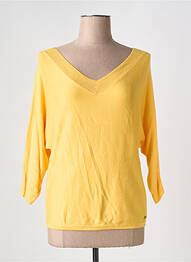 Pull stretch manches longues jaune SURKANA femme