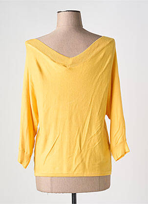 Pull col v manches longues jaune SURKANA femme
