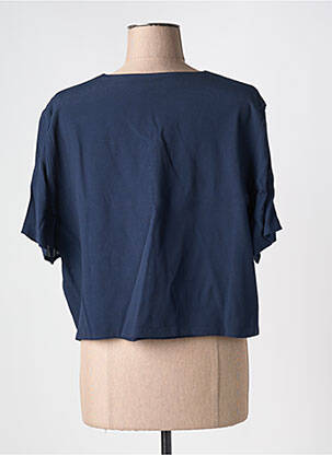 Boléro col rond bleu DIANE LAURY femme