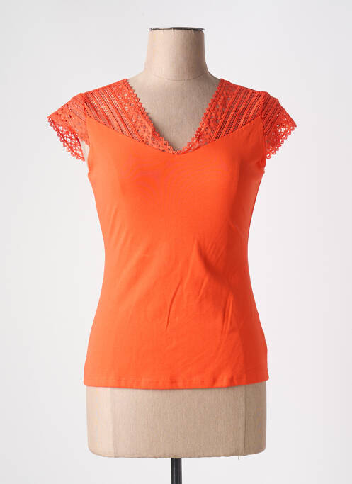 T-shirt orange UNIKA pour femme