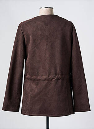 Manteau court poches sans capuche marron RENATTO BENE femme