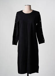 Robe mi-longue manches longues manches longues noir SIGNATURE femme