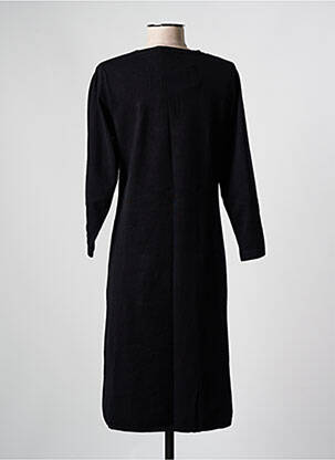Robe mi-longue manches longues manches longues noir SIGNATURE femme