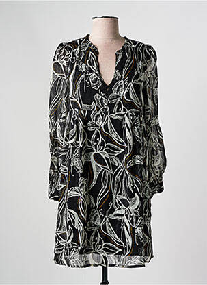 Robe courte manches longues manches longues noir LOLA ESPELETA femme