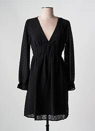 Robe courte manches longues manches longues noir BY ONE femme