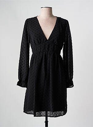 Robe courte manches longues manches longues noir BY ONE femme