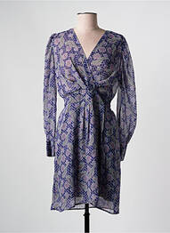 Robe mi-longue manches longues manches longues violet MORGAN femme