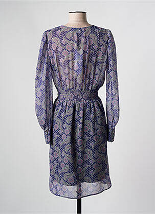 Robe mi-longue manches longues manches longues violet MORGAN femme