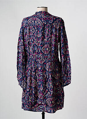 Robe courte manches longues manches longues bleu C'EST BEAU LA VIE femme