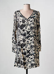 Robe courte fermeture zippée au dos manches longues noir SURKANA femme