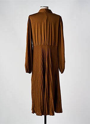 Robe longue manches longues manches longues marron NÜ femme