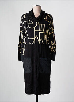 Robe mi-longue noir DOLCEZZA pour femme