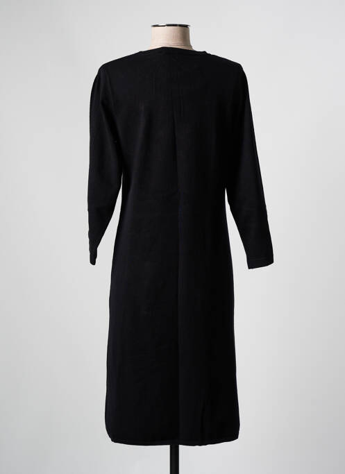 Robe mi-longue manches longues manches longues noir SIGNATURE femme