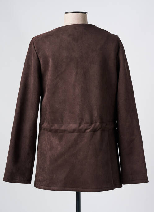 Manteau court marron RENATTO BENE pour femme