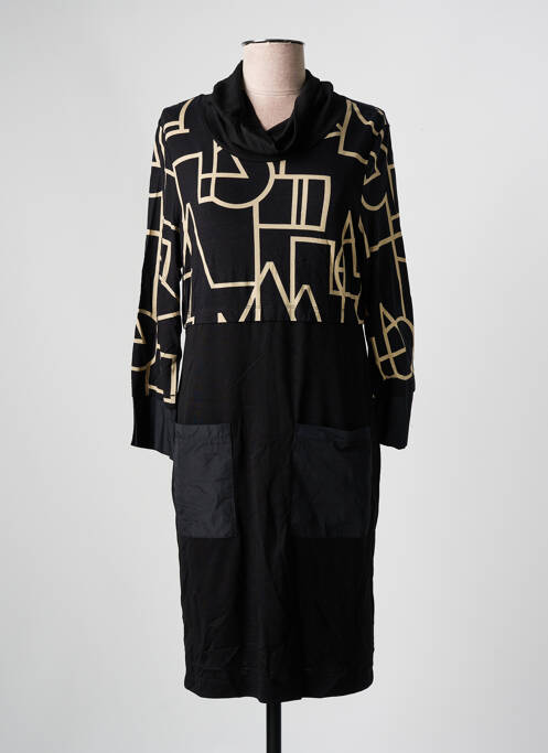 Robe mi-longue noir DOLCEZZA pour femme