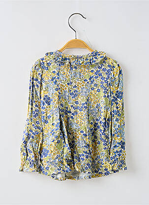 Robe mi-longue col claudine manches longues bleu MAYORAL fille