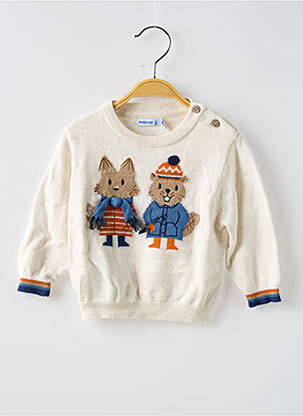 Pull imprimé fantaisie manches longues beige MAYORAL garcon