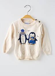 Pull col rond manches longues beige MAYORAL garcon