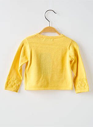 Gilet manches longues coupe droite jaune MAYORAL fille