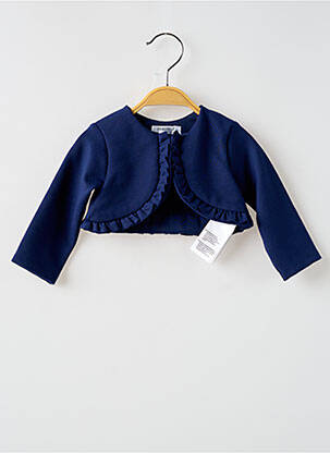 Gilet manches longues coupe droite bleu MAYORAL fille