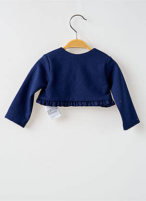 Gilet manches longues coupe droite bleu MAYORAL fille