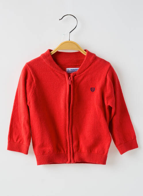 Gilet manches longues rouge MAYORAL pour garçon