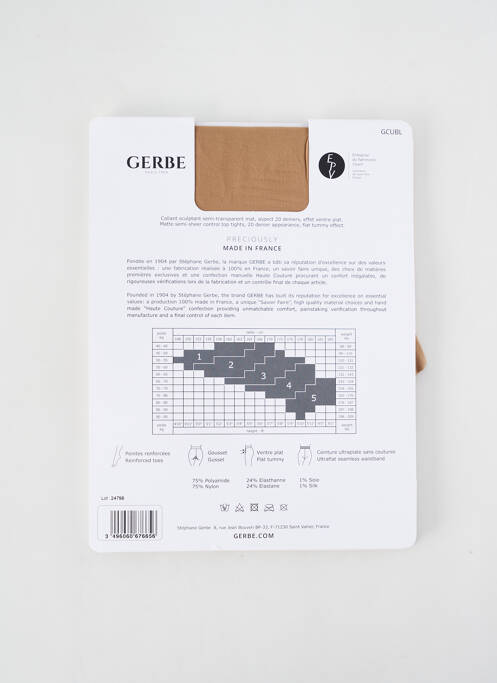 Collants chair GERBE pour femme