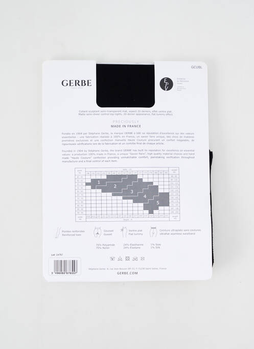 Collants noir GERBE femme