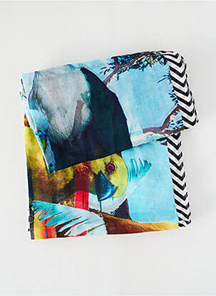 Foulard tissage popeline bleu BARTS femme