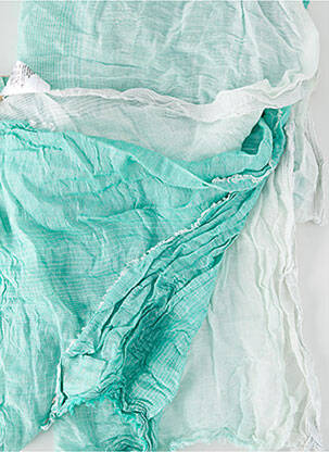 Foulard finition franges bleu SCOTCH & SODA femme