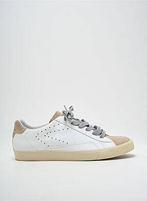 Baskets semelle amovible bout rond blanc ZERO CENTCINQ homme