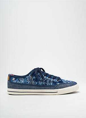 Baskets bout rond talon plat jusqu'à 3cm bleu WRANGLER femme