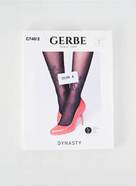 Collants imprimé fantaisie noir GERBE femme