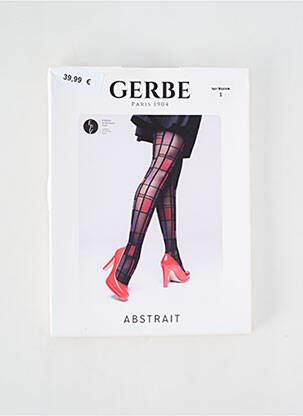 Collants imprimé fantaisie noir GERBE femme
