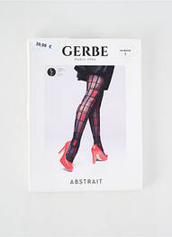 Collants imprimé fantaisie noir GERBE femme