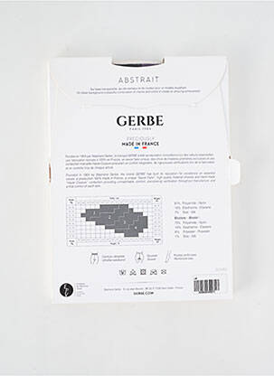 Collants imprimé fantaisie noir GERBE femme