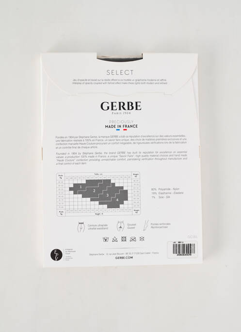 Collants noir GERBE pour femme