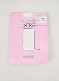 Bas stretch blanc LYCRA ONLY BY DUPONT femme