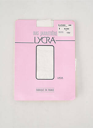Bas stretch blanc LYCRA ONLY BY DUPONT femme