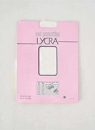 Bas stretch blanc LYCRA ONLY BY DUPONT femme
