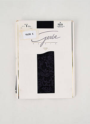 Bas légère et transparente noir GERBE femme